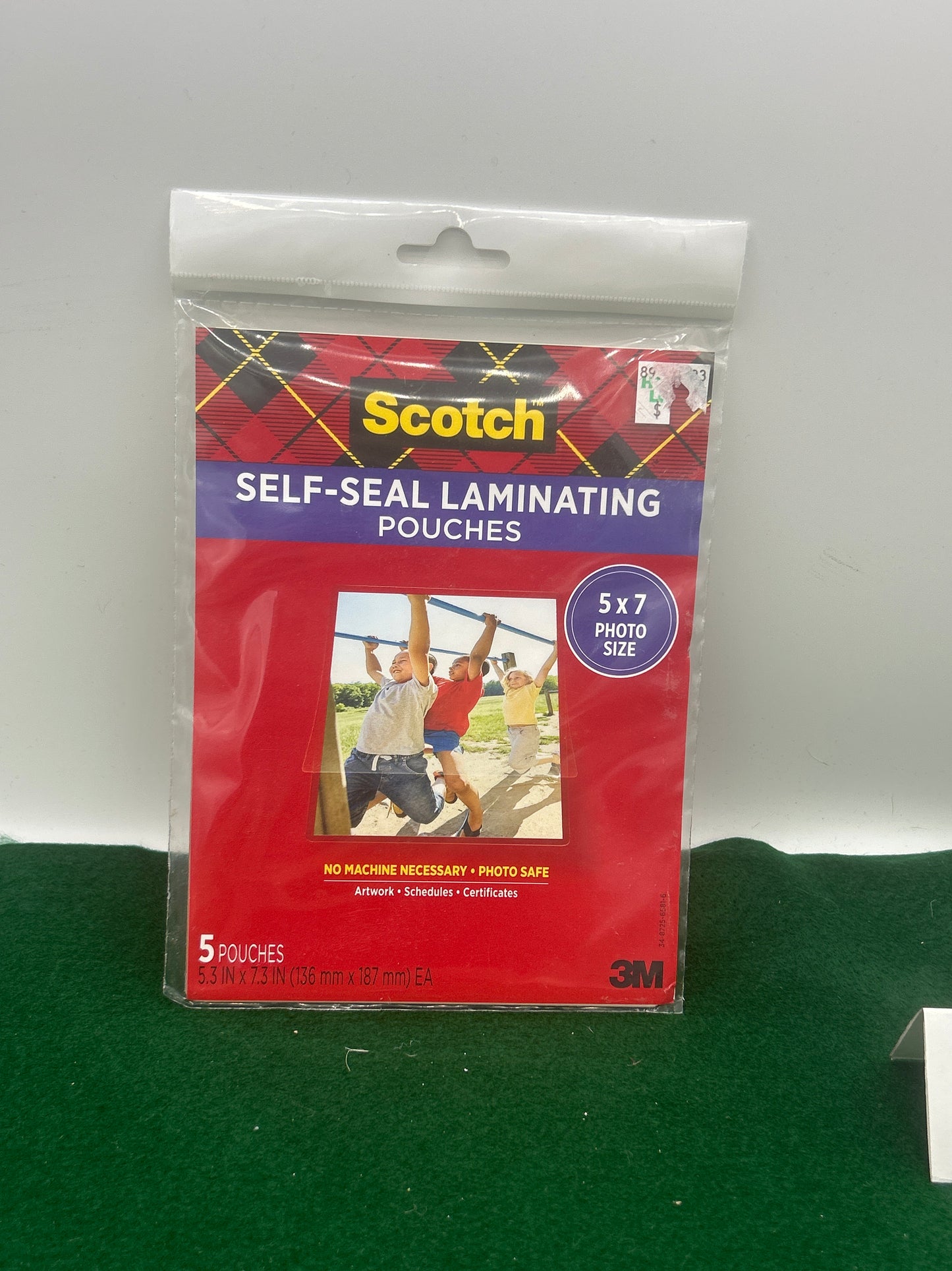 Scotch 3M Self-Sealing Laminating Pouches - 5"x 7" Document/Photo Size - 5 Pack