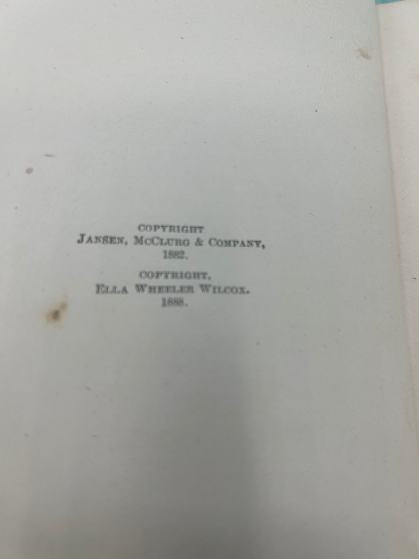 1888 Antique Hardback Maurine And Other Poems Ella Wheeler Sixth Edition