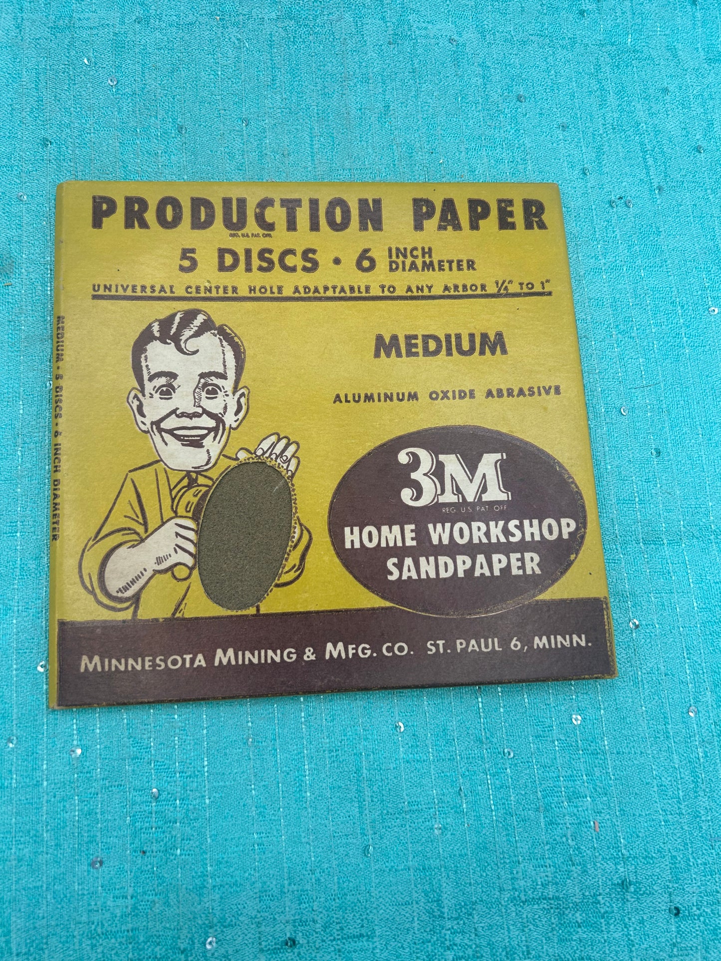 Minnesota mining & mfg co production paper discs medium 3m 6 inch diameter